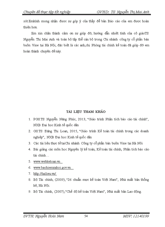 image for page Hoàn thiện kế toán tiền lương và các khoản trích theo lương tại Chi nhánh công ty cổ phần bán buôn Vine tại Hà Nội