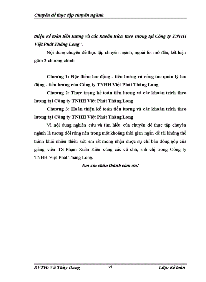 image for page Hoàn thiện kế toán tiền lương và các khoản trích theo lương tại công ty tnhh việt phát thăng long