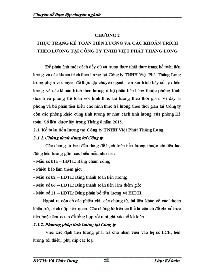 image for page Hoàn thiện kế toán tiền lương và các khoản trích theo lương tại công ty tnhh việt phát thăng long