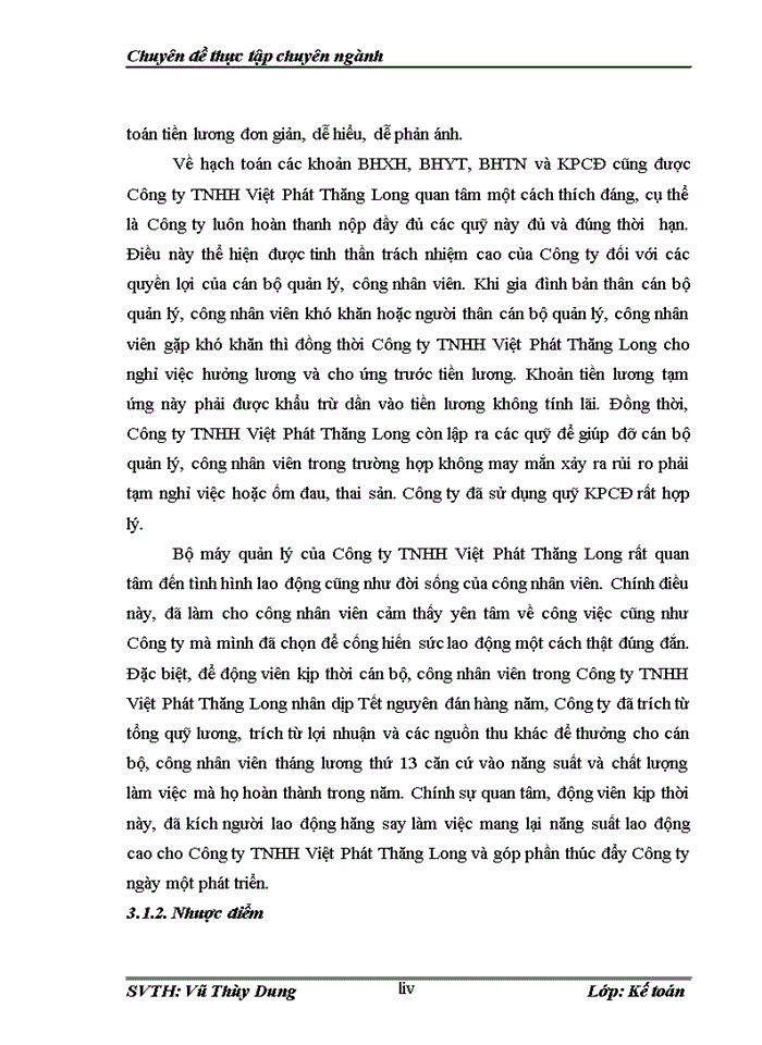 image for page Hoàn thiện kế toán tiền lương và các khoản trích theo lương tại công ty tnhh việt phát thăng long