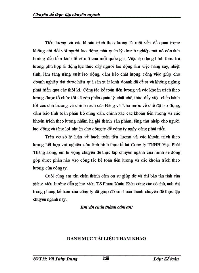image for page Hoàn thiện kế toán tiền lương và các khoản trích theo lương tại công ty tnhh việt phát thăng long