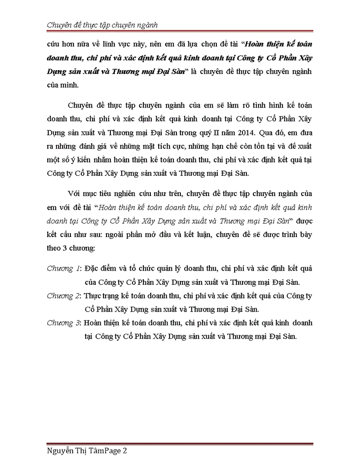 image for page Hoàn thiện kế toán doanh thu, chi phí và kết quả kinh doanh tại công ty cổ phần xây dựng sản xuất và thương mại đại sàn