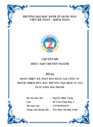 Hoàn thiện kế toán bán hàng tại công ty trách nhiệm hữu hạn thương mại dịch vụ sản xuất inox hải thanh