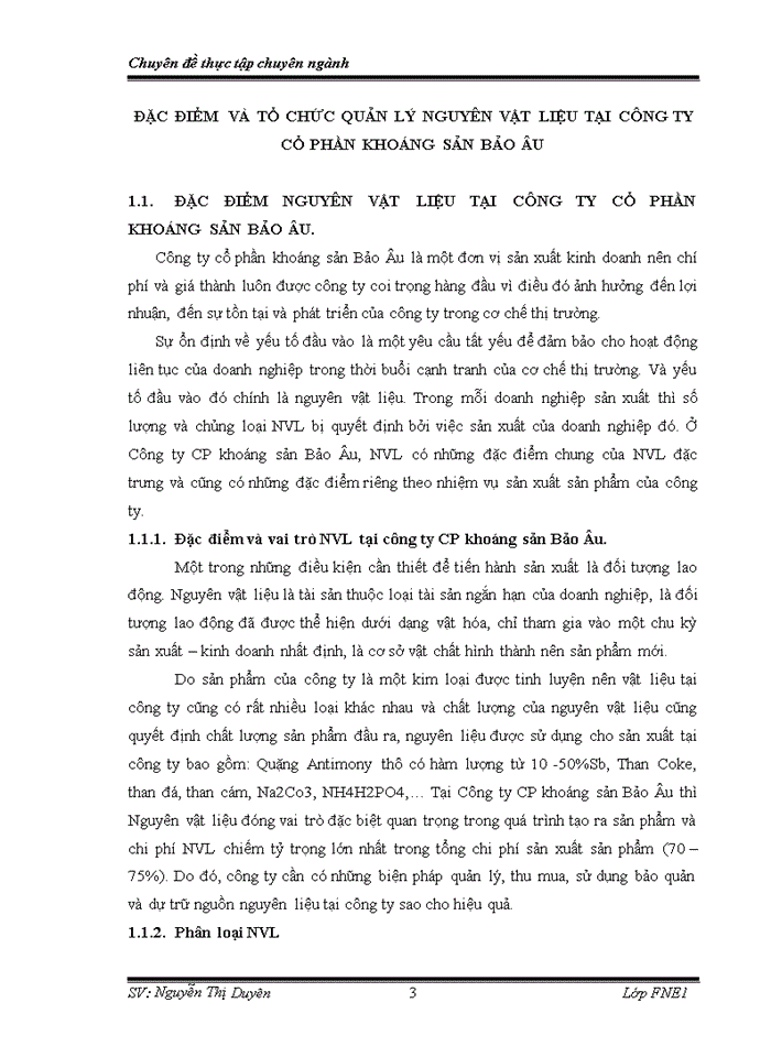 image for page Hoàn thiện kế toán nguyên vật liệu tại công ty cổ phần khoáng sản bảo âu
