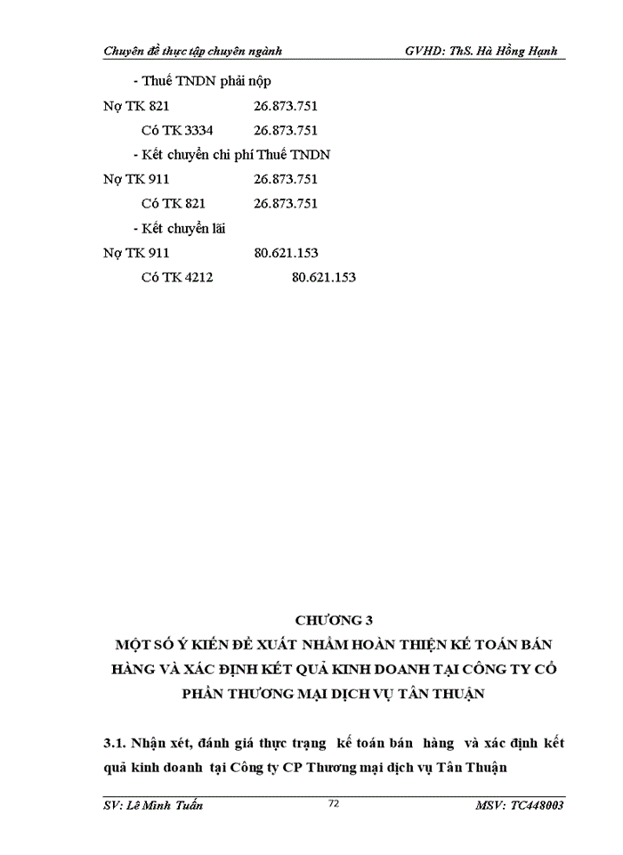 image for page Hoàn thiện kế toán doanh thu, chi phí và xác định kết quả kinh doanh tại công ty cổ phần thương mại dịch vụ tân thuận
