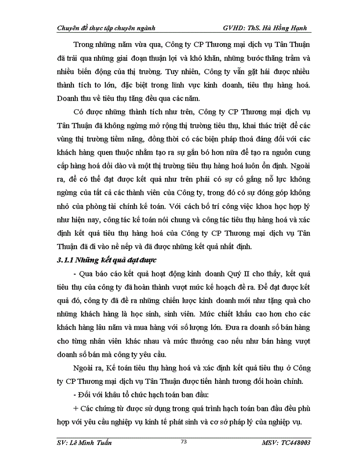 image for page Hoàn thiện kế toán doanh thu, chi phí và xác định kết quả kinh doanh tại công ty cổ phần thương mại dịch vụ tân thuận