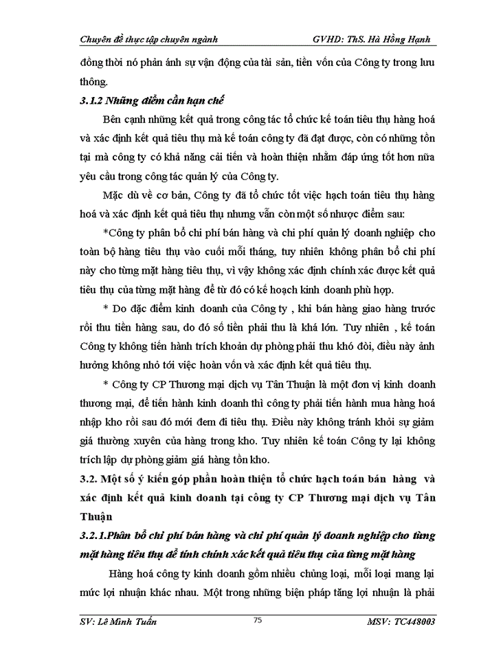 image for page Hoàn thiện kế toán doanh thu, chi phí và xác định kết quả kinh doanh tại công ty cổ phần thương mại dịch vụ tân thuận