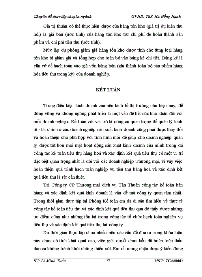 image for page Hoàn thiện kế toán doanh thu, chi phí và xác định kết quả kinh doanh tại công ty cổ phần thương mại dịch vụ tân thuận