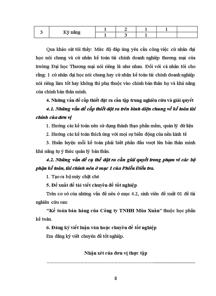 image for page Báo cáo kết quả điều tra phỏng vấn chuyên ngành kế toán tài chính doanh nghiệp thương mại