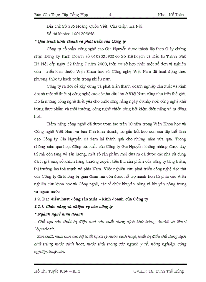 image for page Tổ chức bộ máy Kế toán và hệ thống Kế toán tại Công ty Cổ phần Công nghệ cao Gia Nguyễn