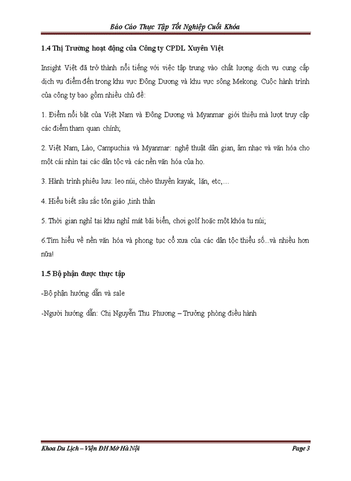 image for page Lịch sử hình thành và chức năng hoạt động của Công ty CP du lịch Xuyên Việt