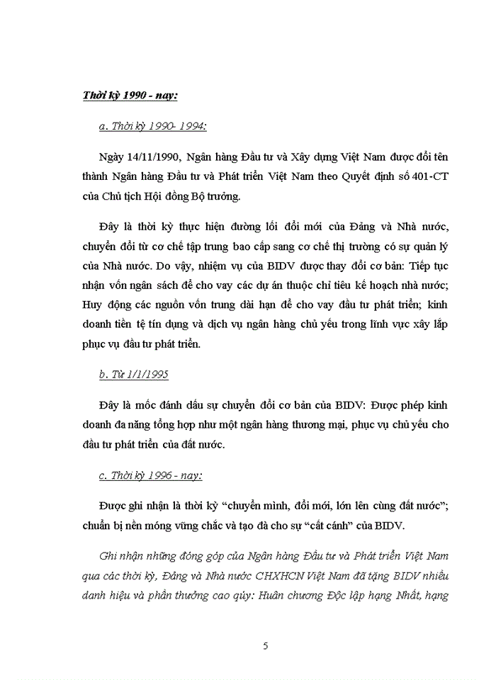 image for page Thực trạng tình hình hoạt động của Ngân hàng đầu tư và phát triển Việt Nam chi nhánh Thăng Long