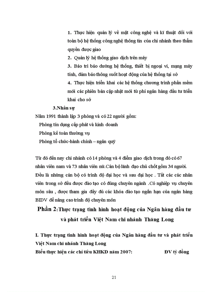 image for page Thực trạng tình hình hoạt động của Ngân hàng đầu tư và phát triển Việt Nam chi nhánh Thăng Long