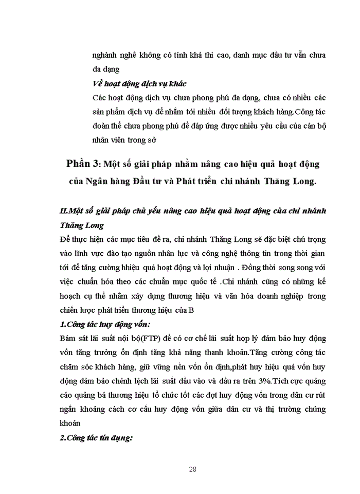 image for page Thực trạng tình hình hoạt động của Ngân hàng đầu tư và phát triển Việt Nam chi nhánh Thăng Long