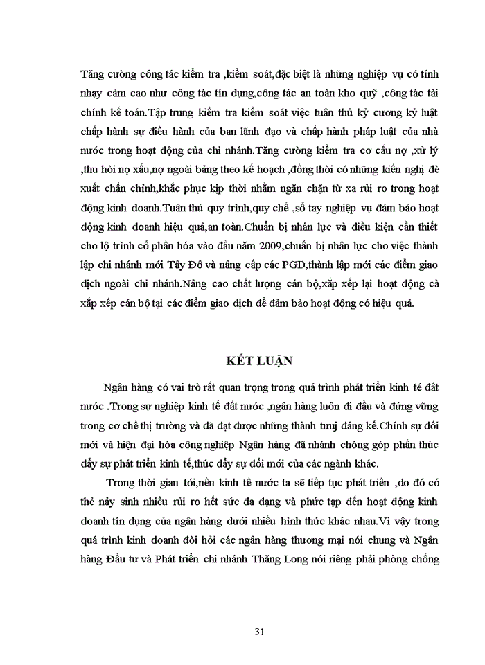 image for page Thực trạng tình hình hoạt động của Ngân hàng đầu tư và phát triển Việt Nam chi nhánh Thăng Long