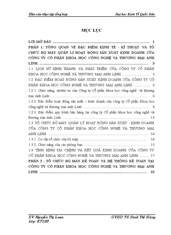 image for page Tổ chức bộ máy kế toán và hệ thống kế toán tại công ty cổ phần khoa học công nghệ và thương mại anh linh  22