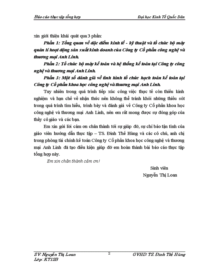 image for page Tổ chức bộ máy kế toán và hệ thống kế toán tại công ty cổ phần khoa học công nghệ và thương mại anh linh  22