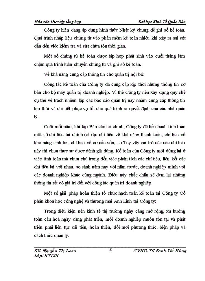 image for page Tổ chức bộ máy kế toán và hệ thống kế toán tại công ty cổ phần khoa học công nghệ và thương mại anh linh  22