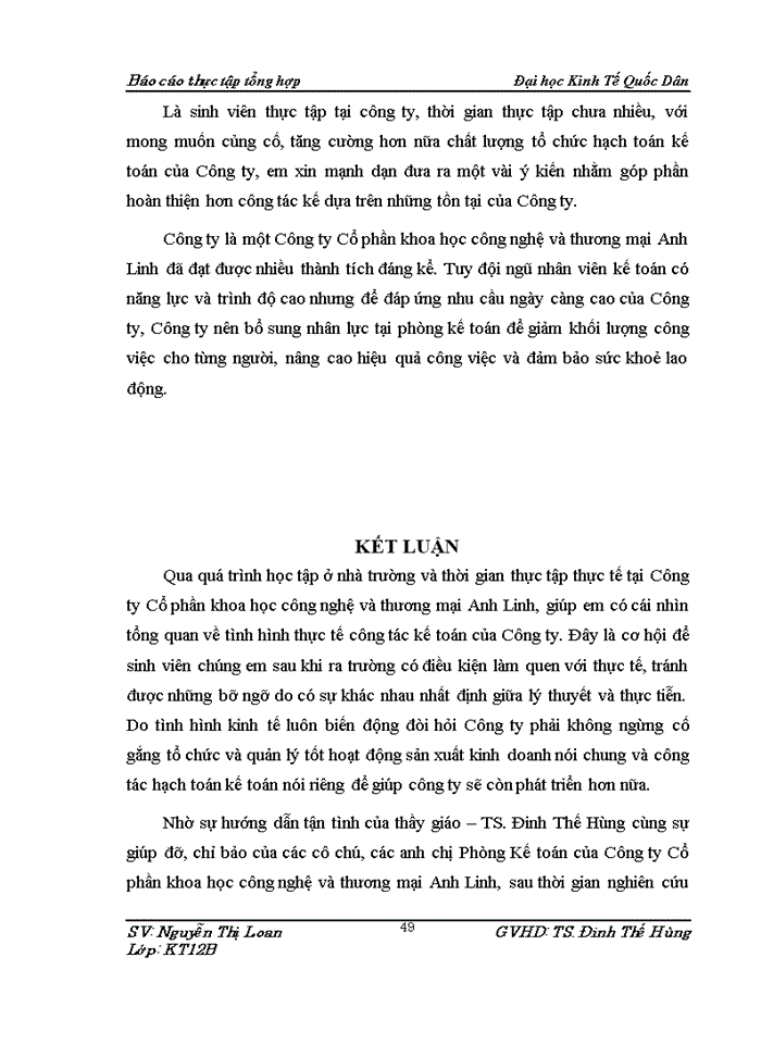 image for page Tổ chức bộ máy kế toán và hệ thống kế toán tại công ty cổ phần khoa học công nghệ và thương mại anh linh  22