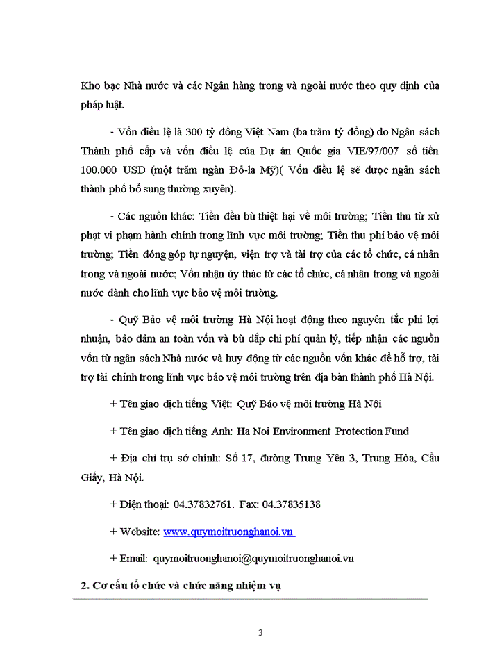 Thực trạng thẩm định dự án tại quỹ bảo vệ môi trường hà nội - sở tài nguyên và môi trường hà nội