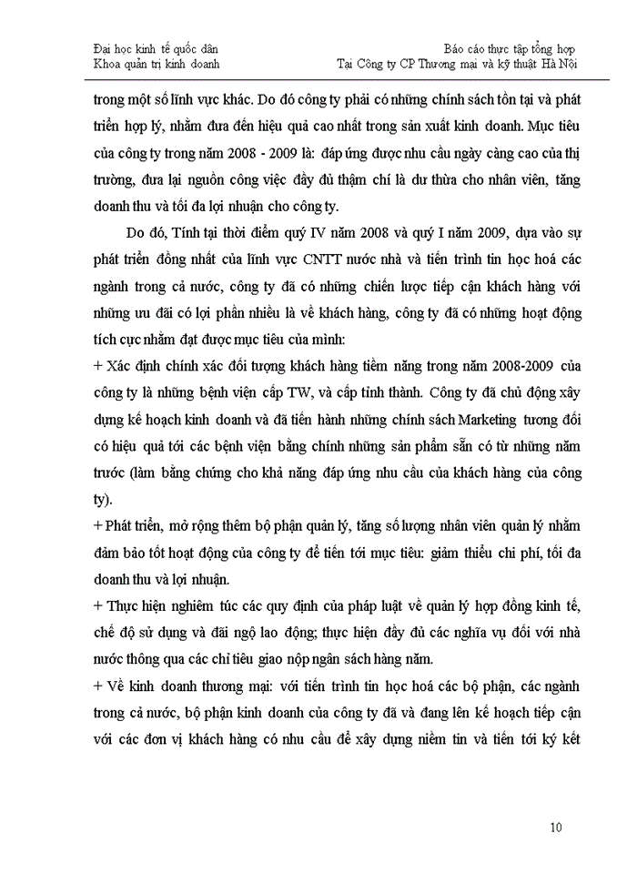 image for page Báo cáo thực tập tổng hợp Tại Công ty CP Thương mại và kỹ thuật Hà Nội