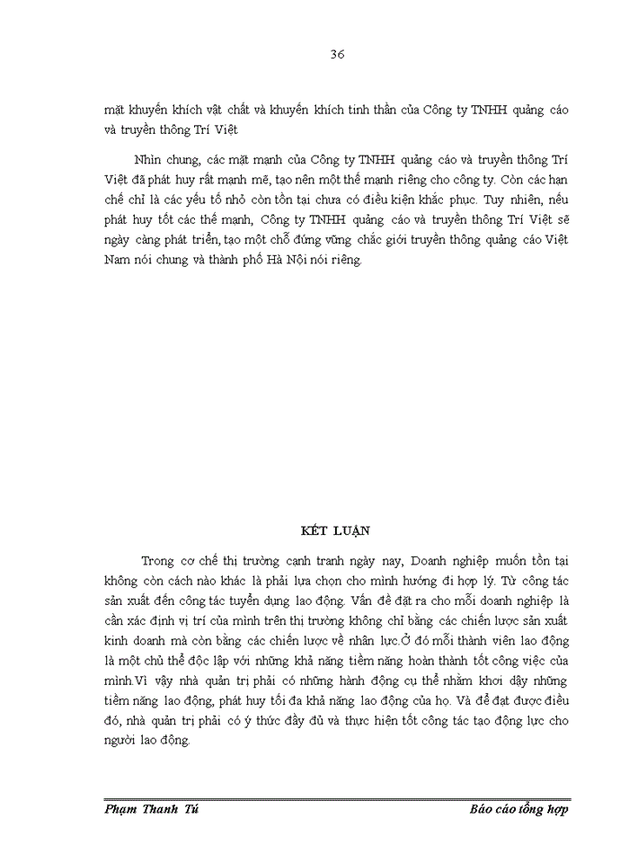 image for page Giải pháp tạo động lực cho người lao động tại công ty tnhh quảng cáo và truyền thông trí việt