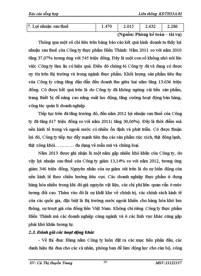 image for page Quá trình hình thành và phát triển của công ty Thực Phẩm Hiến Thành