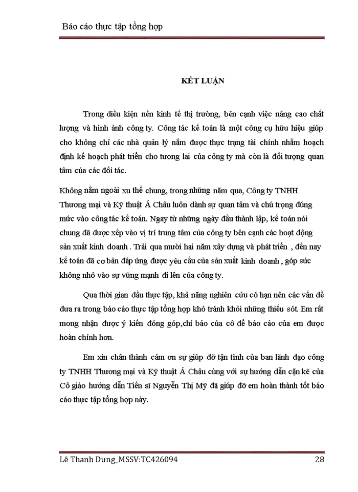 image for page Tổ chức bộ máy kế toán tại Công ty TNHH Thương mại và Kỹ thuật Á Châu