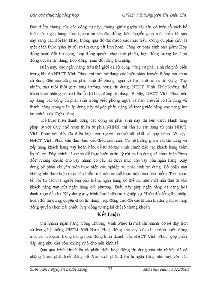 image for page Thực trạng hoạt động kinh doanh tại ngân hàng TMCP công thương Việt Nam - chi nhánh Vĩnh Phúc