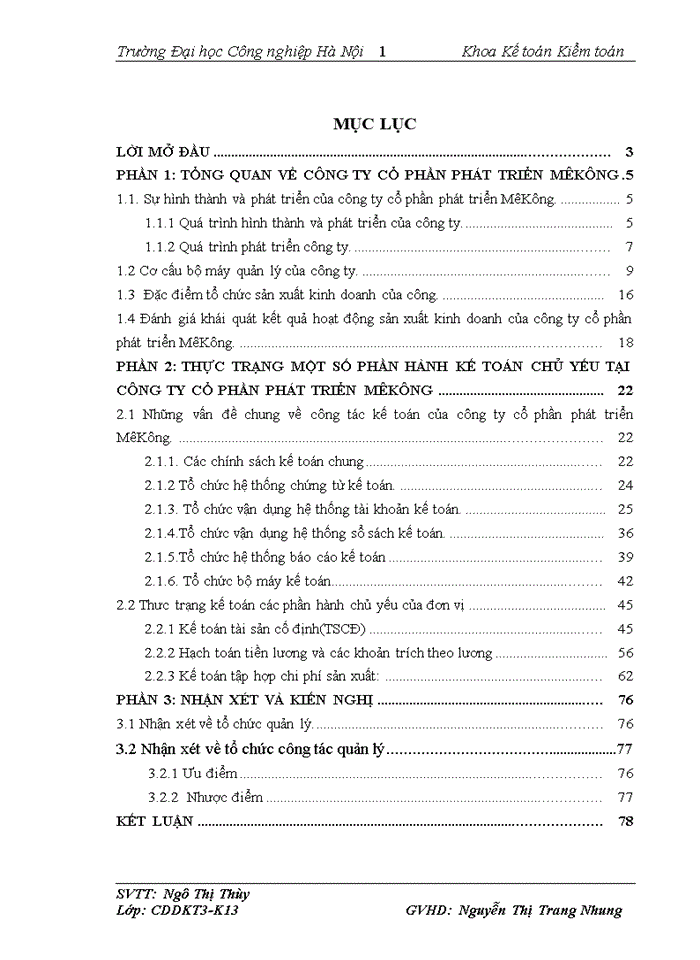 image for page Những vấn đề chung về công tác kế toán của công ty cổ phần phát triển MêKông.