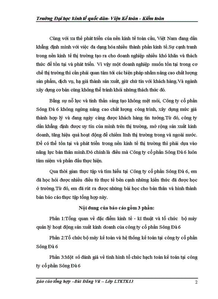 image for page Tổ chức bộ máy kế toán và hệ thống kế toán của công ty cổ phần sông đà 6