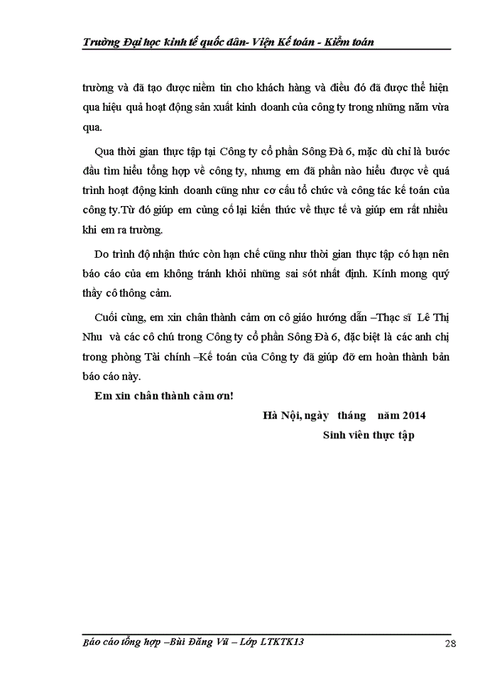 image for page Tổ chức bộ máy kế toán và hệ thống kế toán của công ty cổ phần sông đà 6