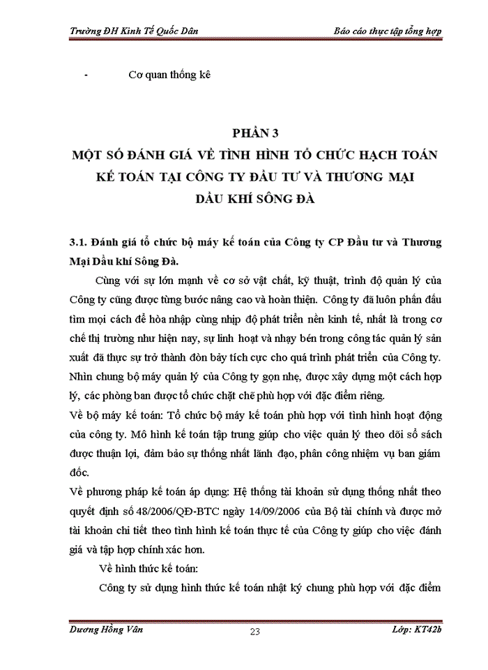 image for page Tổ chức bộ máy kế toán của Công Ty Cổ phần Đầu tư và Thương Mại Dầu khí Sông Đà