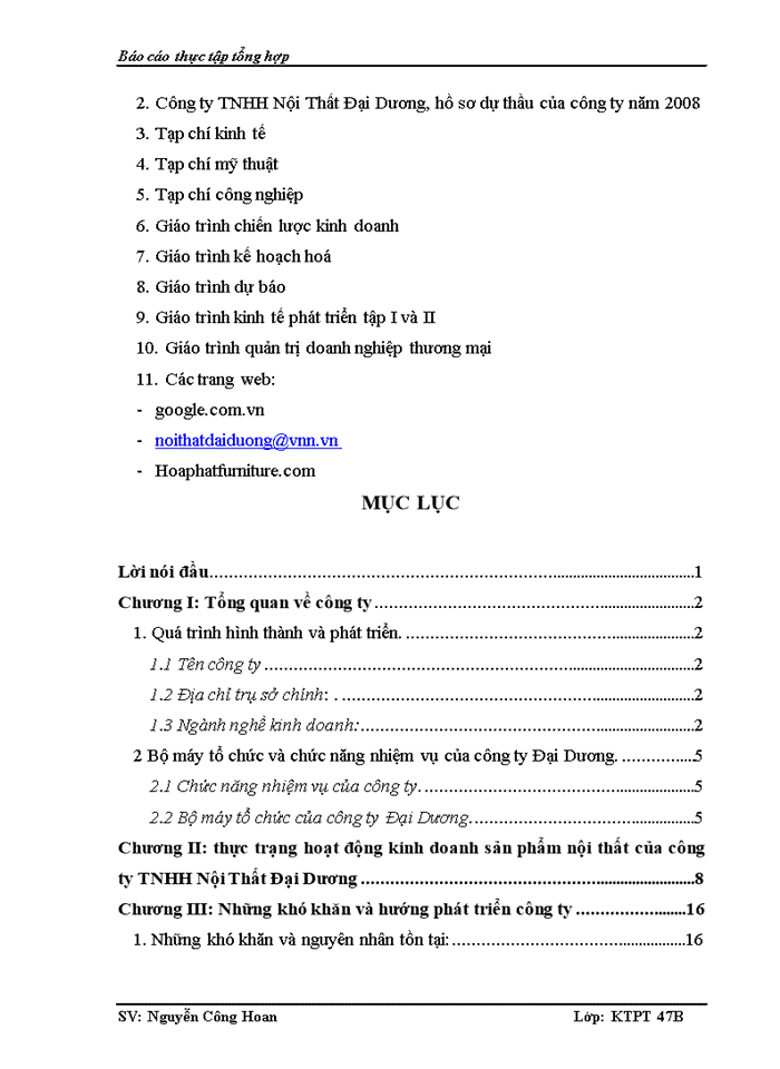 image for page Bộ máy tổ chức và chức năng nhiệm vụ của công ty Đại Dương