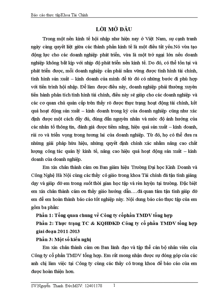 image for page Thực trạng tc & kqhđkd công ty cổ phần tmdv tổng hợp giai đoạn 2012-2014