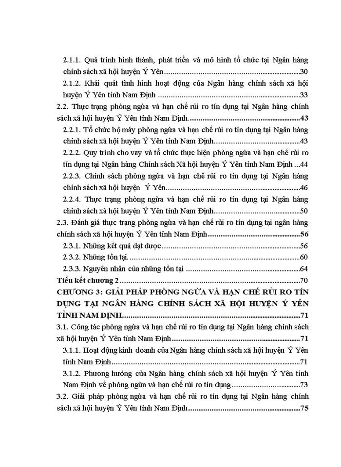 image for page Phòng ngừa và hạn chế rủi ro tín dụng tại ngân hàng chính sách xã hội huyện ý yên tỉnh nam định
