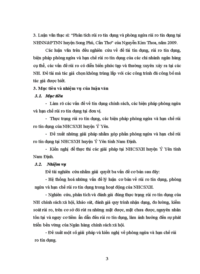 image for page Phòng ngừa và hạn chế rủi ro tín dụng tại ngân hàng chính sách xã hội huyện ý yên tỉnh nam định