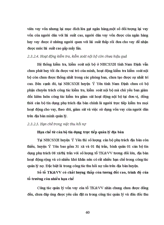 image for page Phòng ngừa và hạn chế rủi ro tín dụng tại ngân hàng chính sách xã hội huyện ý yên tỉnh nam định