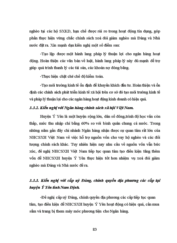 image for page Phòng ngừa và hạn chế rủi ro tín dụng tại ngân hàng chính sách xã hội huyện ý yên tỉnh nam định