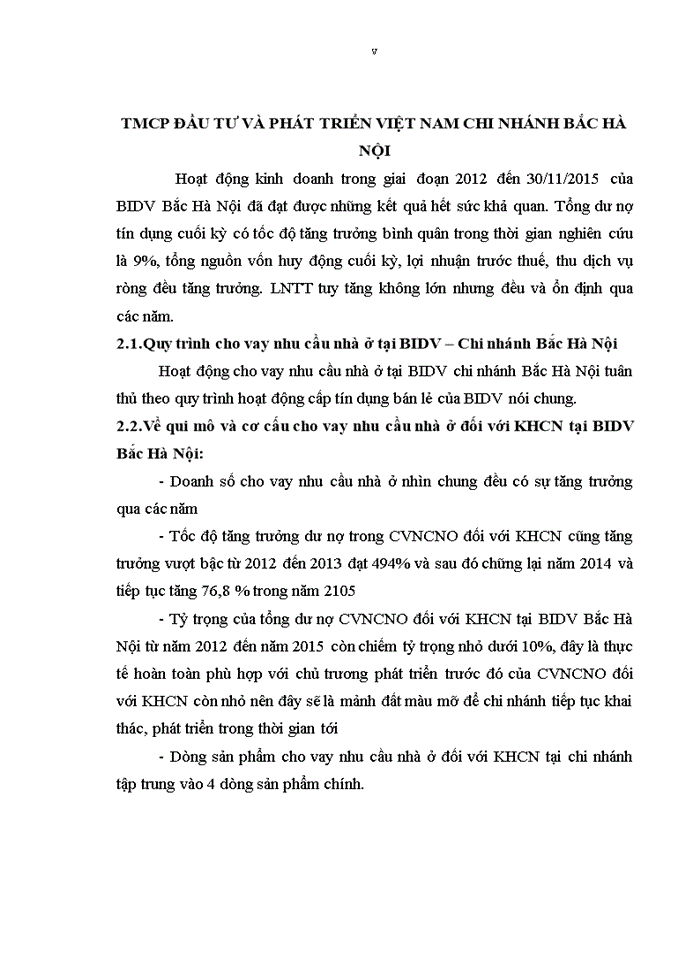 image for page Nâng cao chất lượng cho vay nhu cầu nhà ở đối với khách hàng cá nhân tại ngân hàng tmcp đầu tư và phát triển việt nam - chi nhánh bắc hà nội