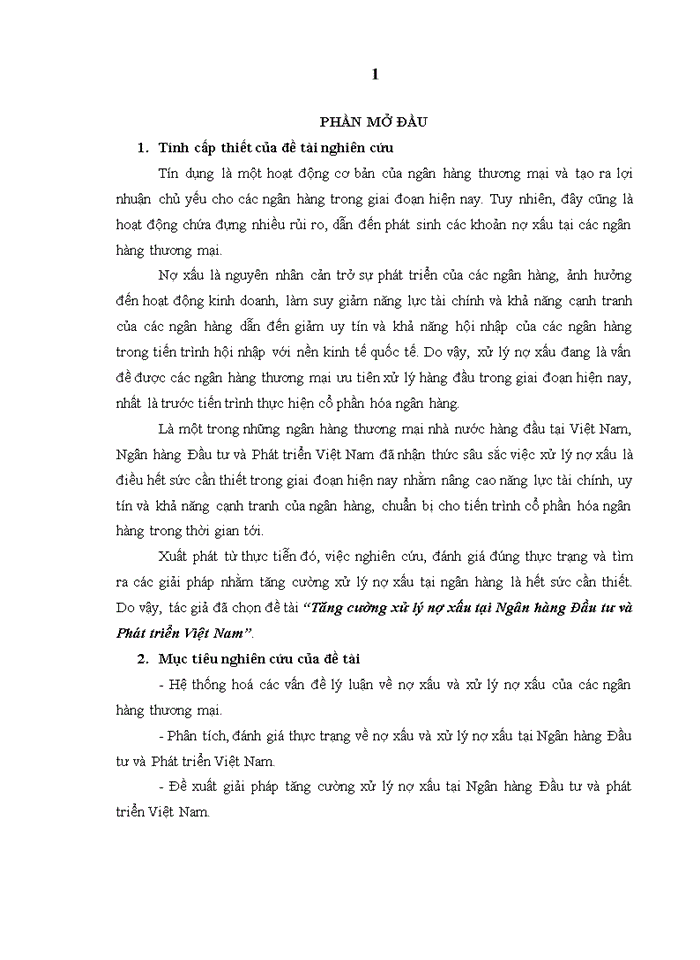 image for page Tăng cường xử lý nợ xấu tại Ngân hàng Đầu tư và Phát triển Việt Nam