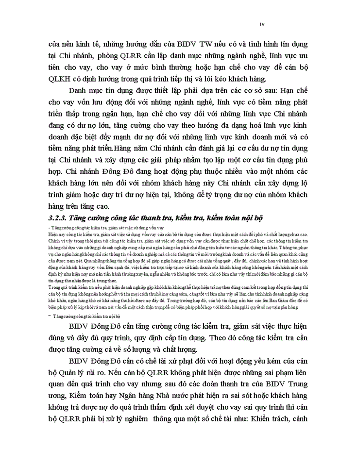 image for page Hoàn thiện công tác quản lý rủi ro tín dụng tại ngân hàng thương mại cổ phần đầu tư và phát triển VIỆT NAM - chi nhánh ĐÔNG ĐÔ