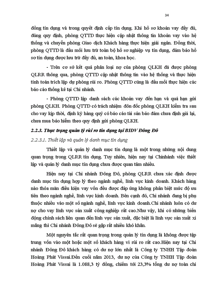 image for page Hoàn thiện công tác quản lý rủi ro tín dụng tại ngân hàng thương mại cổ phần đầu tư và phát triển VIỆT NAM - chi nhánh ĐÔNG ĐÔ