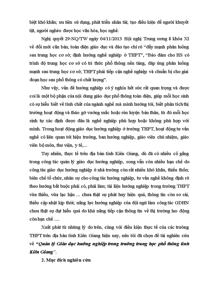 image for page Quản lý Giáo dục hướng nghiệp trong trường trung học phổ thông tỉnh Kiên Giang