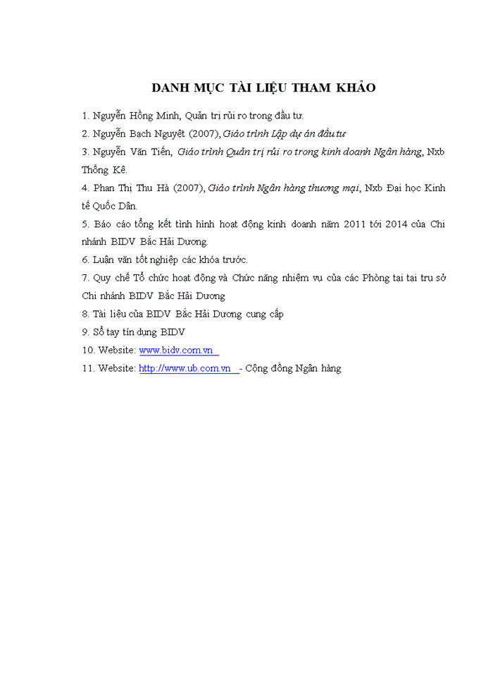 image for page Đánh giá rủi ro trong thẩm định dự án vay vốn đầu tư xây dựng tại ngân hàng tmcp đầu tư và phát triển việt nam chi nhánh bắc hải dương