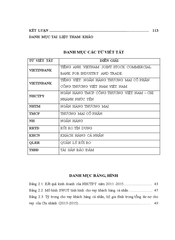 image for page Quản trị rủi ro tín dụng khách hàng cá nhân, hộ gia đình tại ngân hàng thương mại cổ phần công thương việt nam chi nhánh phúc yên