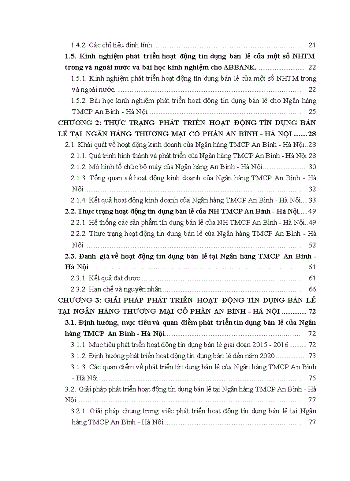 image for page Phát triển hoạt động tín dụng bán lẻ tại ngân hàng thương mại cổ phần an bình - hà nội