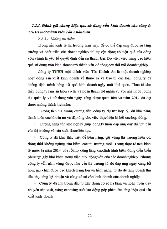 image for page Một số giải pháp nhằm nâng cao hiệu quả sử dụng vốn kinh doanh tại công ty tnhh một thành viên tân khánh an