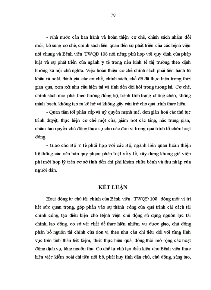 image for page Giải pháp hoàn thiện cơ chế tự chủ tài chính trong bệnh viện trung ương quân đội 108