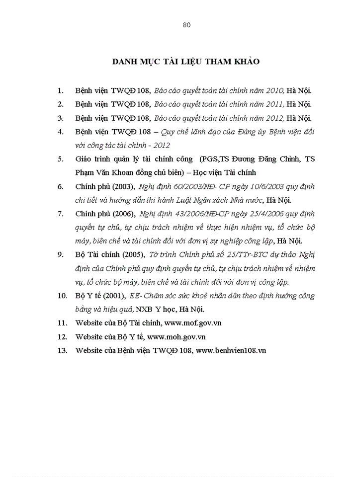 image for page Giải pháp hoàn thiện cơ chế tự chủ tài chính trong bệnh viện trung ương quân đội 108